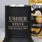 Personalised Usher Matt Black Stainless Steel Tankard - Stainless Steel Tankards