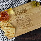 Personalised What The Fork Rectangle Wooden Chopping Board