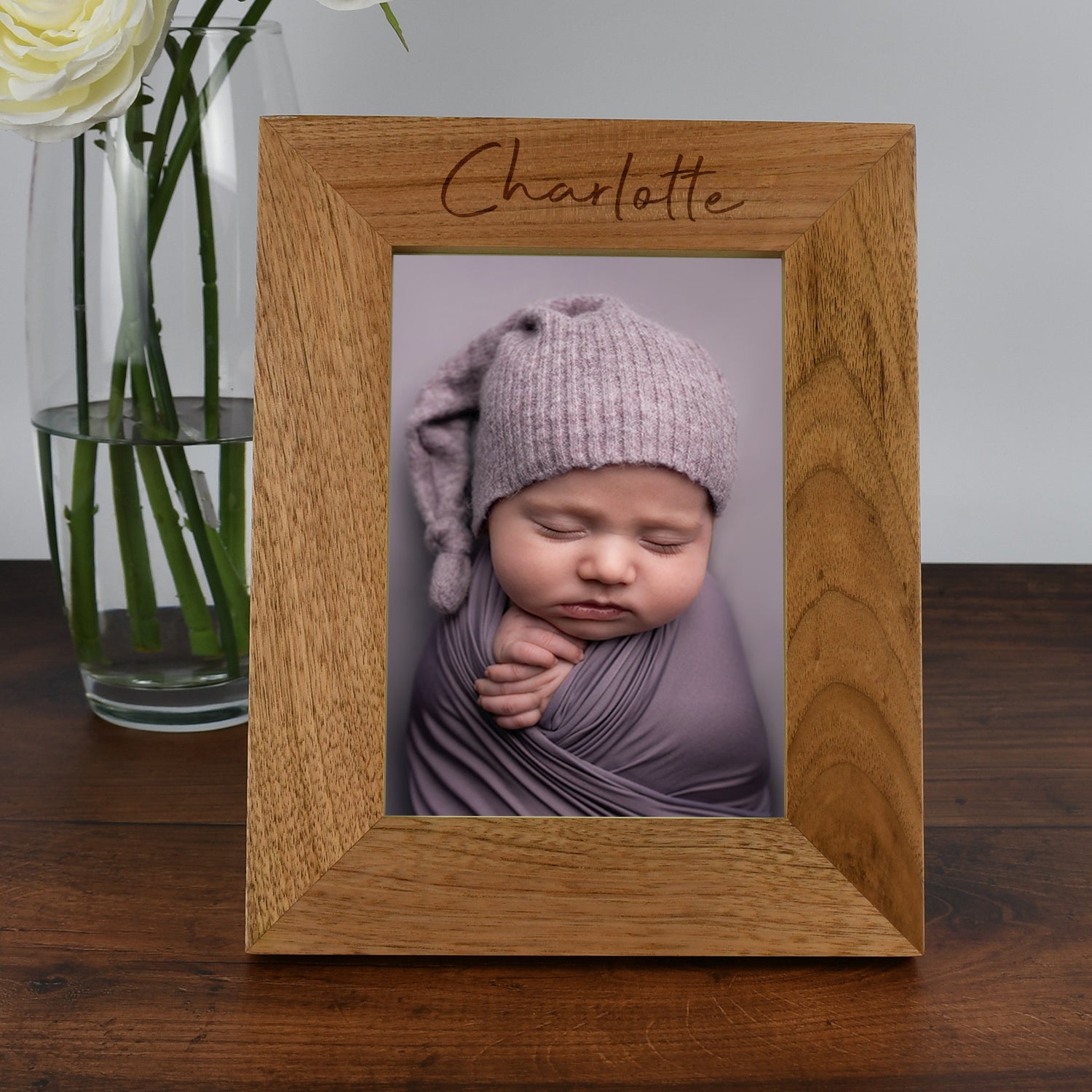 Personalised Wooden 5x7 Large Name Frame - Photo Frames