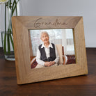 Personalised Wooden 7x5 Landscape Large Name Frame - Photo Frames