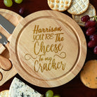 Personalised Cheese to my Cracker Board And Knives Set - Cheeseboard Sets
