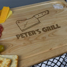 Personalised Meat Cleaver Large Wooden Meat Chopping Board - Chopping Boards