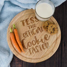 Personalised The Official Cookie Taster Round Chopping Board