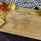 Personalised Cuts Of Beef Rectangle Wooden Chopping Board