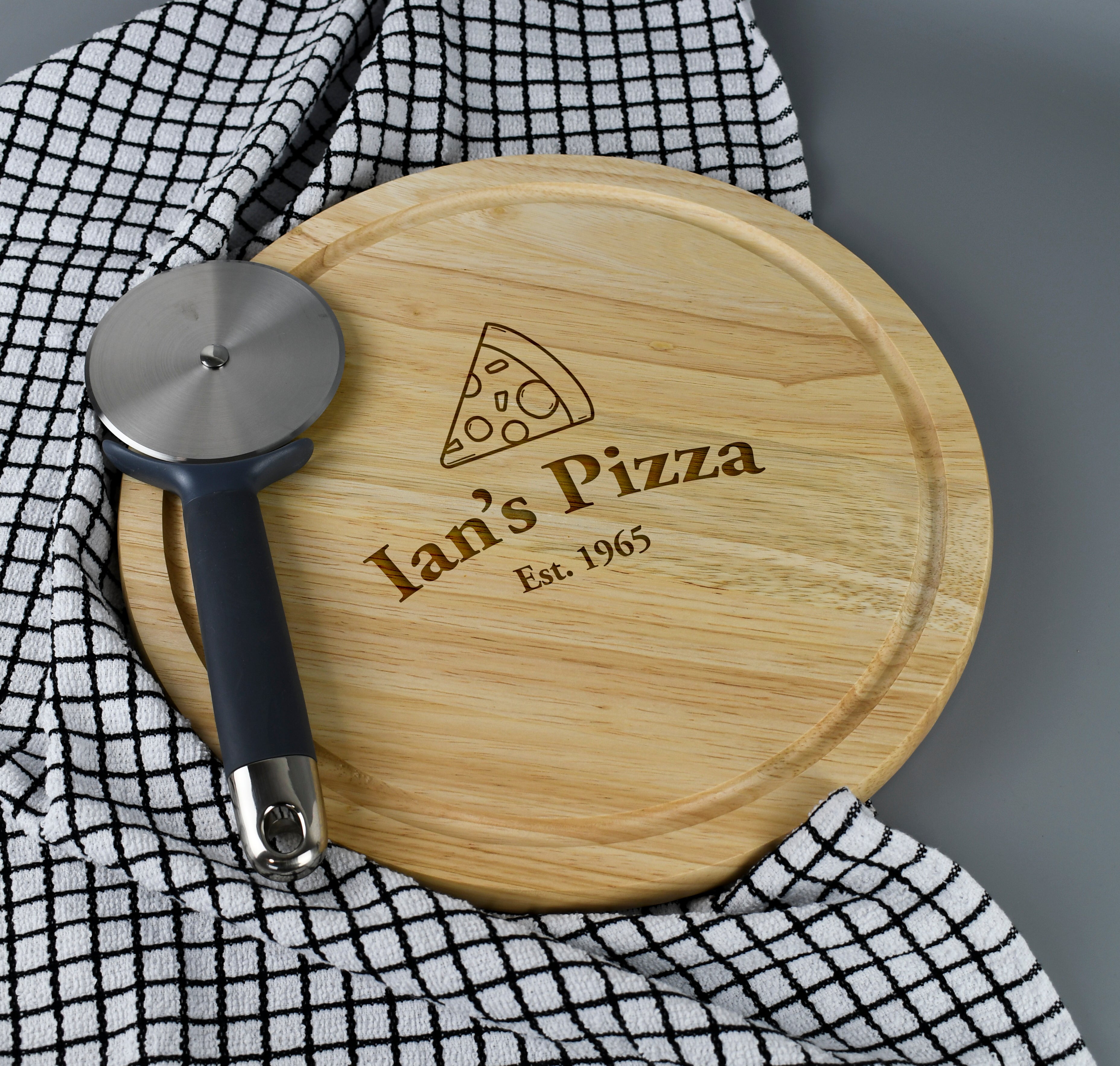 Personalised Established Pizza Large Round Pizza Board - Pizza Boards