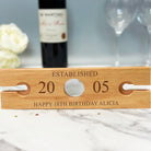 Personalised Years Wooden Wine Glass & Bottle Holder - Wooden Wine Holders