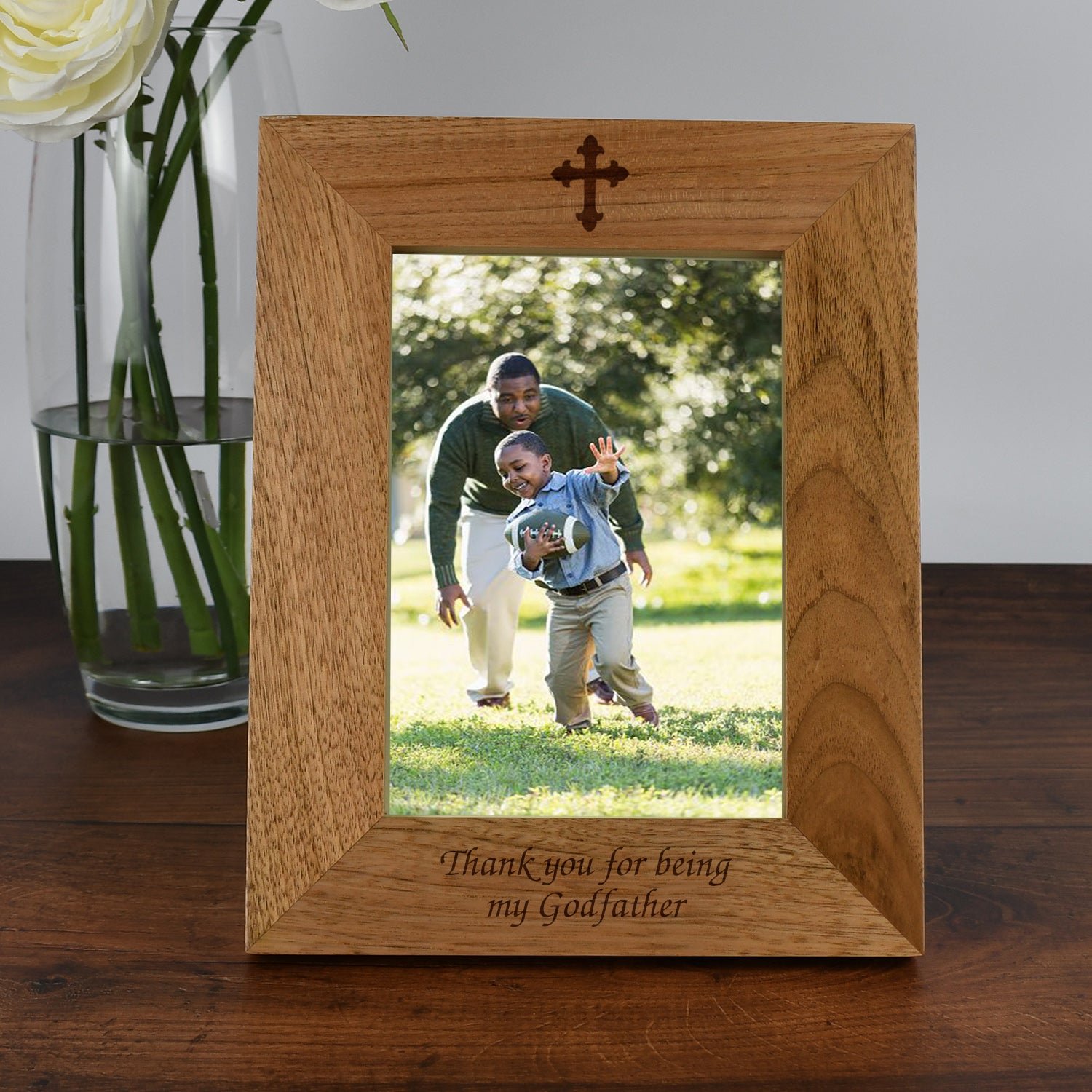 Personalised Wooden 5x7 Thank You For Being My Godfather Frame - Photo Frames