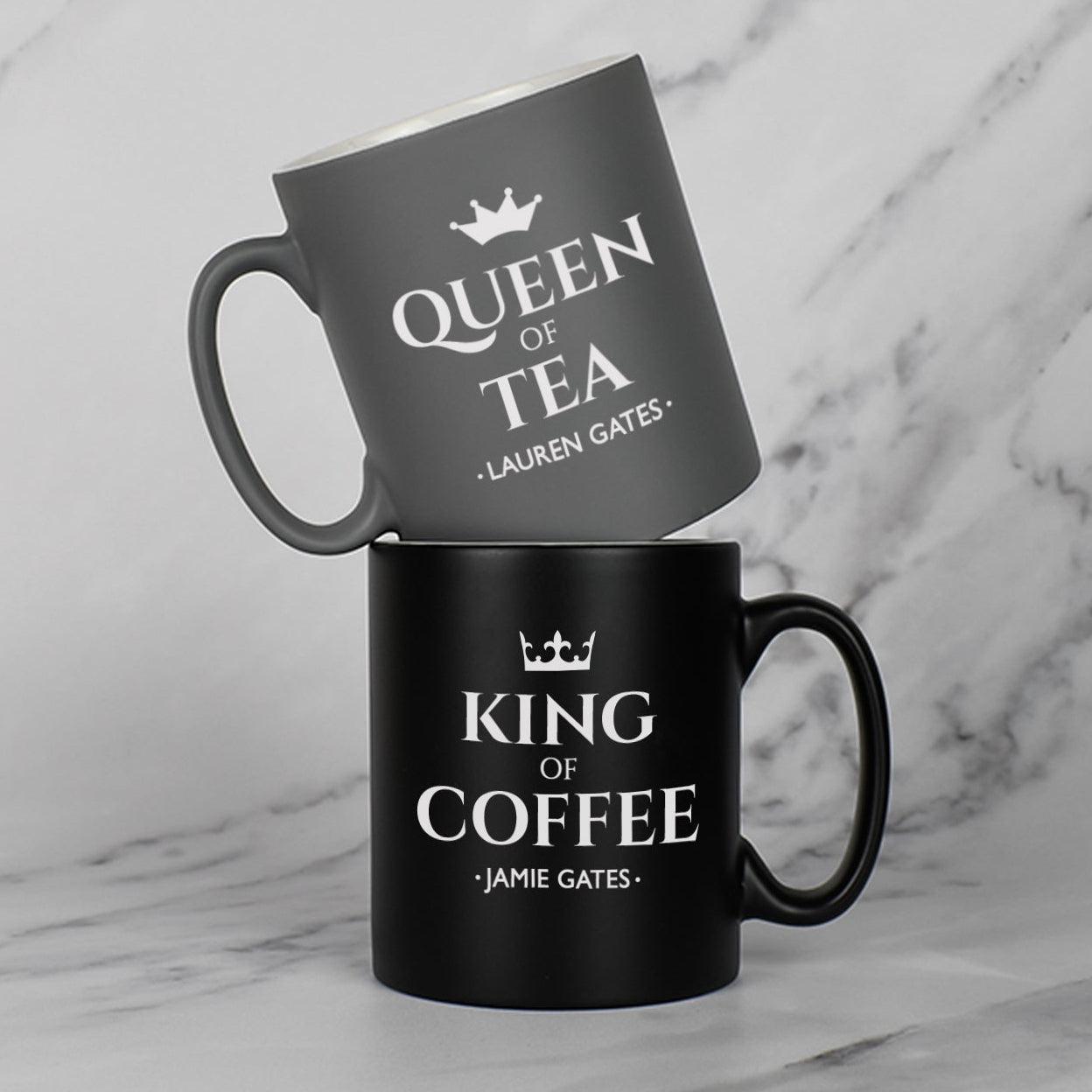 Personalised King & Queen Mug Set - Mugs