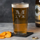 Personalised Initial & Name Pint Glass - Beer Glasses