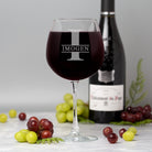 Personalised Initial & Name Bottle Of Wine Glass - Wine Glasses