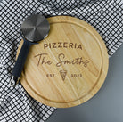 Personalised Family Pizzeria Large Round Pizza Board - Pizza Boards